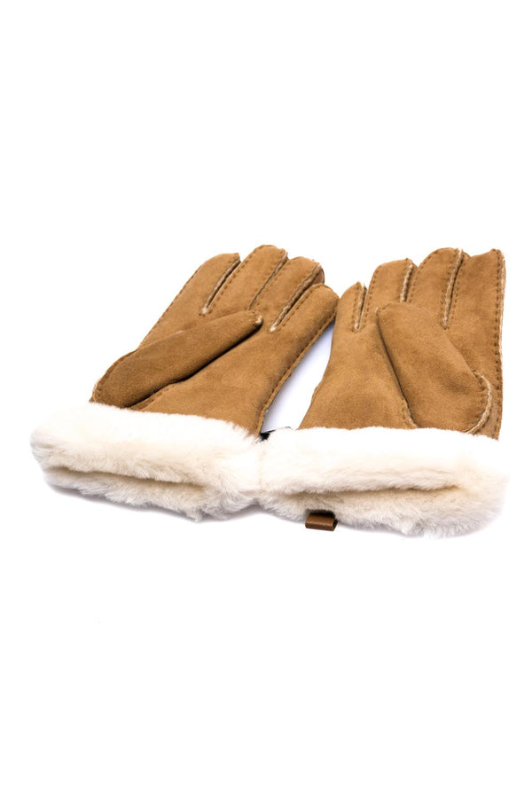 W SHORTY GLOVE W/ LEATHER TRIM 17367BURNT CEDAR Ugg