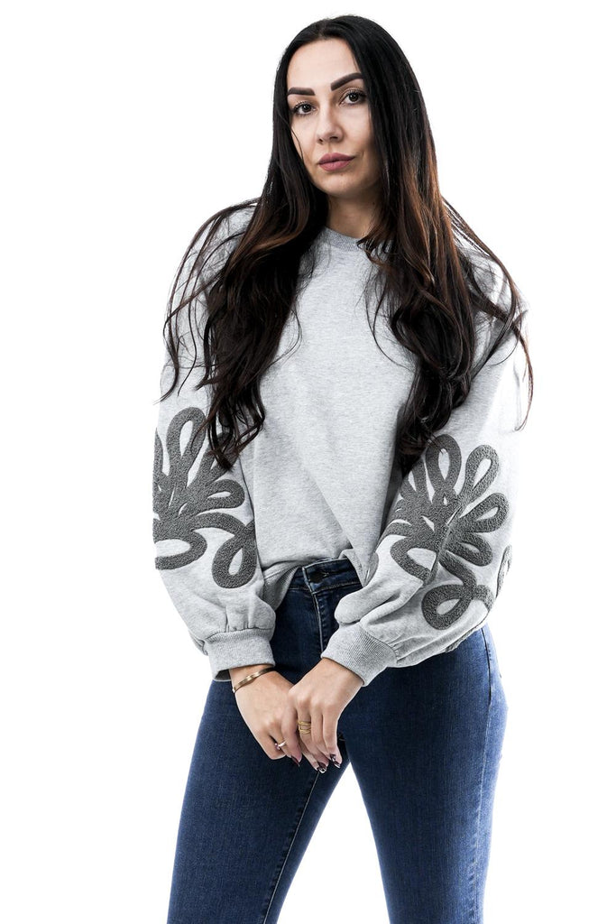 Felpa Donna QUINCY.7002512 GREY MELANGE Rino & pelle 