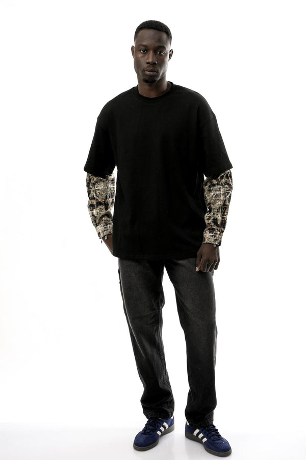 Maglia Uomo ACID LONG SLEEVE WASHED BLACK Acupuncture 