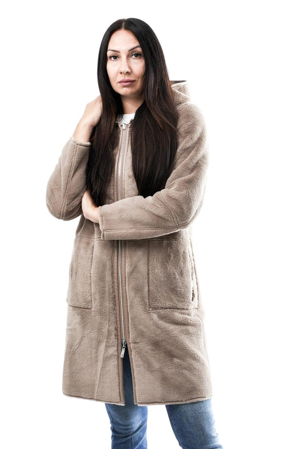 Cappotto Donna OVA.7002511 TOFFEE Rino & pelle 