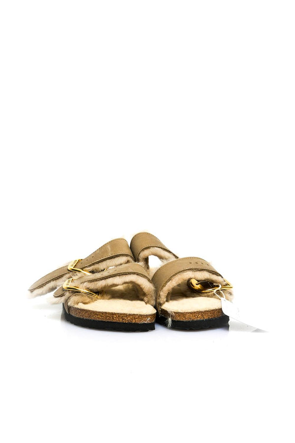 Ciabatta Donna Birkenstock ARIZONA SHEARLING OILED LEATHER 1030384 ARIZONA SHEARLING OILED LEATHER 1030384 Birkenstock 