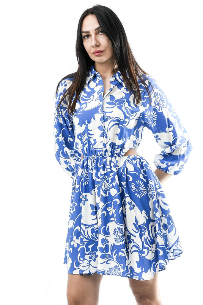 Abito Donna Anna Rock Milano ABITO CON FIORI BLU ABITO CON FIORI BLU Anna Rock Milano 