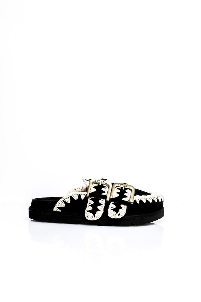 Scarpe Donna Mou LOW BIO SABOT TWO BUCKLES  MU.SW631003A BKWH LOW BIO SABOT TWO BUCKLES MU.SW631003A BKWH Mou 