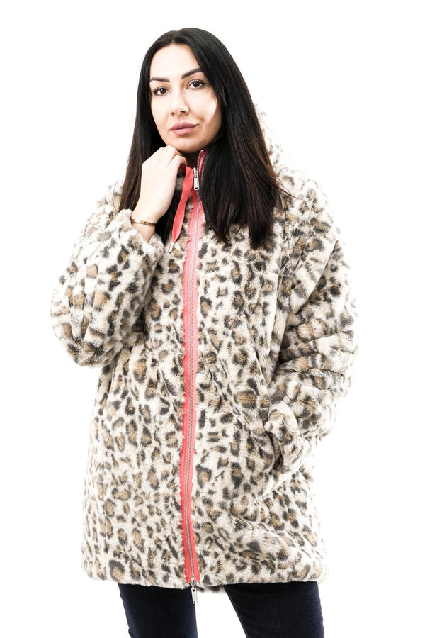 Cappotto Donna Rino & pelle JAVIN.7002512 LIGHT PEBBLE AND LEOPARD JAVIN.7002512 LIGHT PEBBLE AND LEOPARD Rino & pelle 