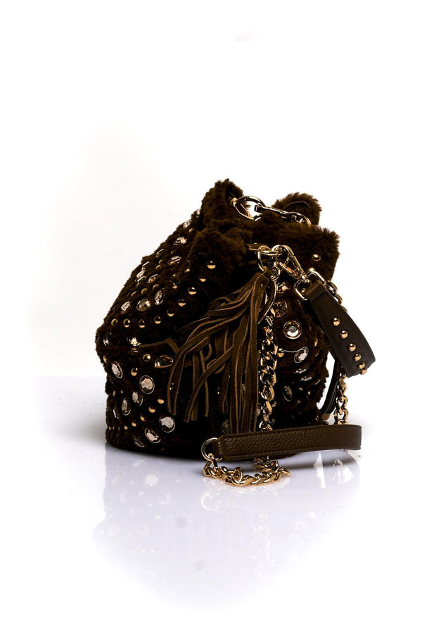 Borsa Donna La Carrie ANDROMEDA FUR BUCKET SYNT. TUMBLED BROWN ANDROMEDA FUR BUCKET SYNT. TUMBLED BROWN La Carrie 