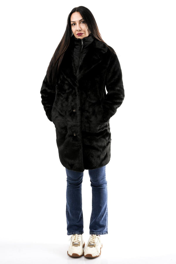 Cappotto Donna GEESJE.7002512 BLACK Rino & pelle 