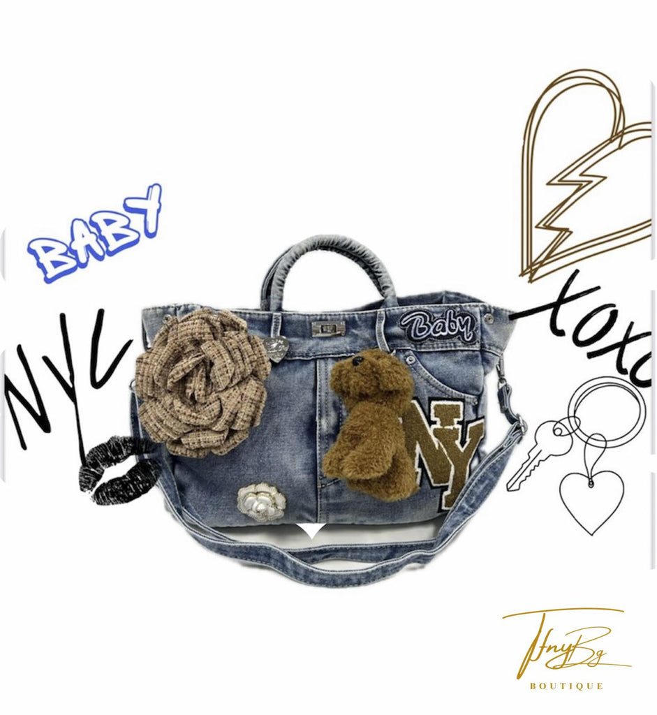 Mia Bag BORSA TOTE DENIM NEW YORK24146 AZZURRO