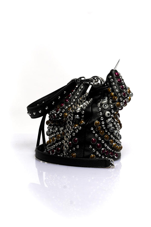 Borsa Donna La Carrie ANDROMEDA STONES BUCKET SYNT. TUMBLED BLACK ANDROMEDA STONES BUCKET SYNT. TUMBLED BLACK La Carrie 