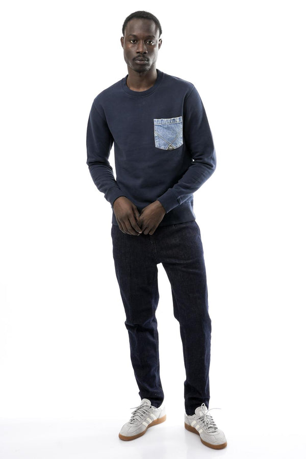 Felpa Uomo Roy Roger  CREW NECK POCKET RRU90098 C0048 CREW NECK POCKET RRU90098 C0048 Roy Roger 