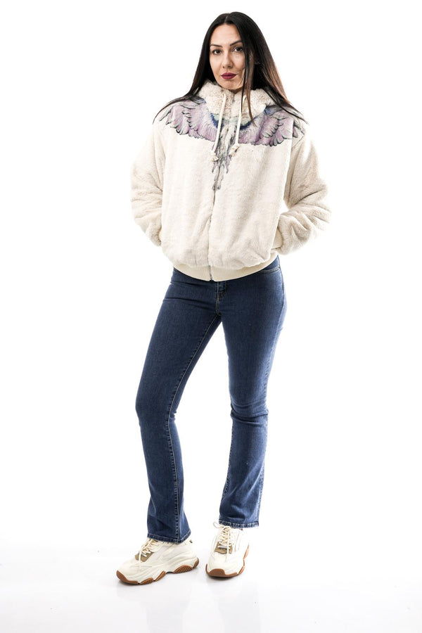 Giubbino Donna 25ICM30005 LATTE-PINK WINGS Marcelo Burlon County of Milan 