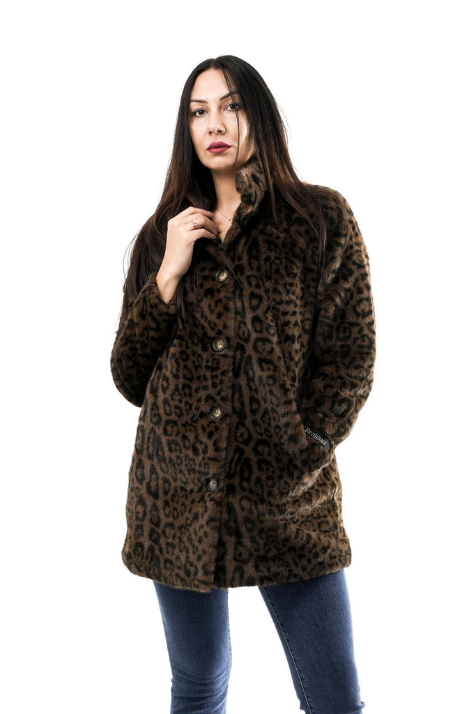 Cappotto Donna NONNA.7012511 LEOPARD Rino & pelle 