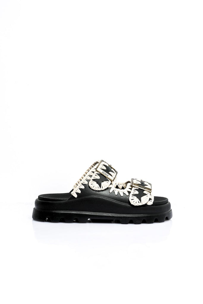 Scarpe Donna Mou EVA ONE PIECE SLIDE TWO BUCKLE MU SW661001N BKWH EVA ONE PIECE SLIDE TWO BUCKLE MU SW661001N BKWH Mou 