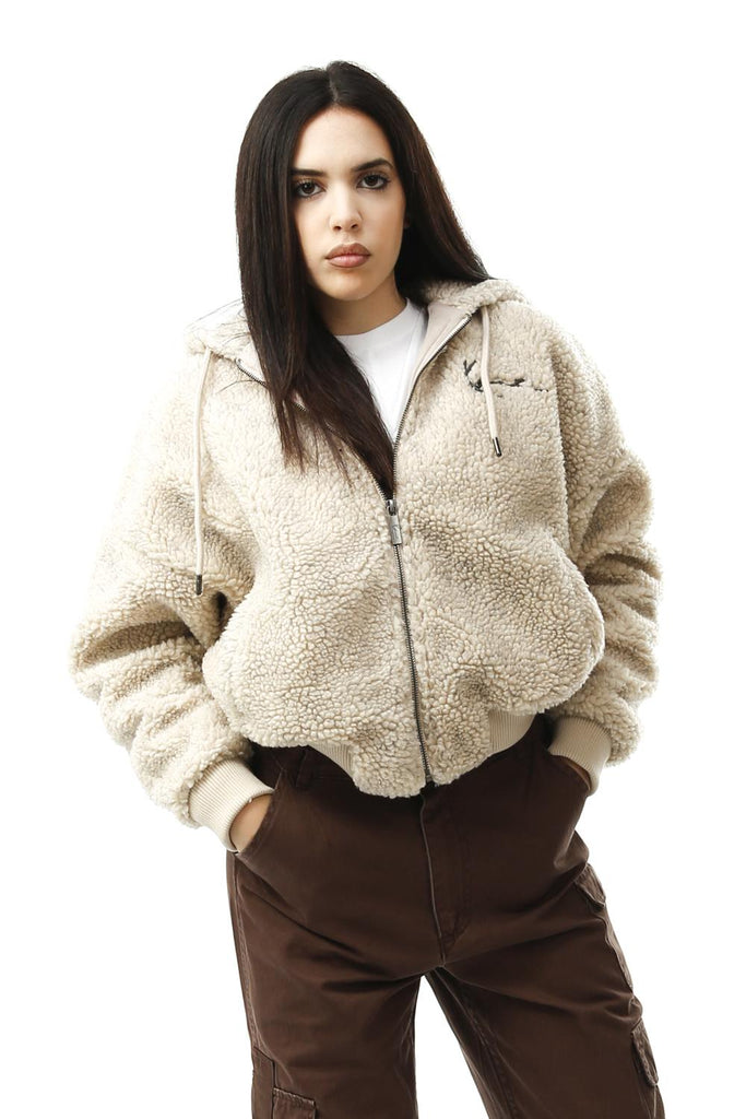 Karl Kani METAL SIGNATURE TEDDY 6122397CREAM