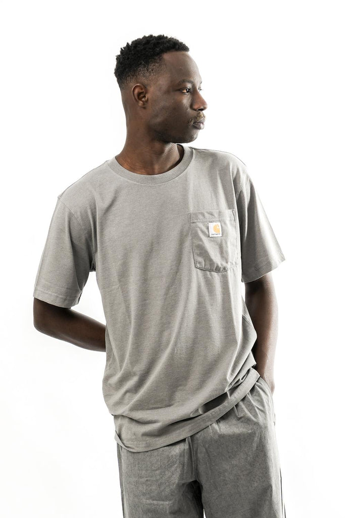 T-shirt Uomo Carhartt 107455 WEATHER ASH HEATHER 107455 WEATHER ASH HEATHER Carhartt 