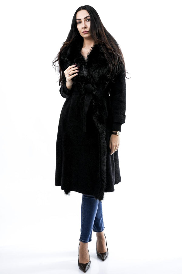 Pelliccia Donna 52040 ECO NERO Regina 