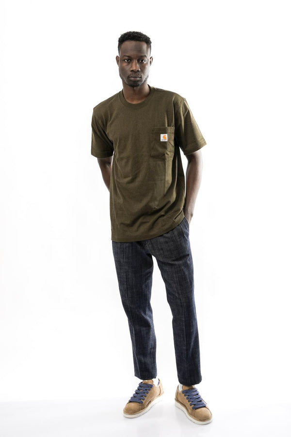 T-shirt Uomo Carhartt 103296 BROWN 103296 BURNISHED HEATHER Carhartt 