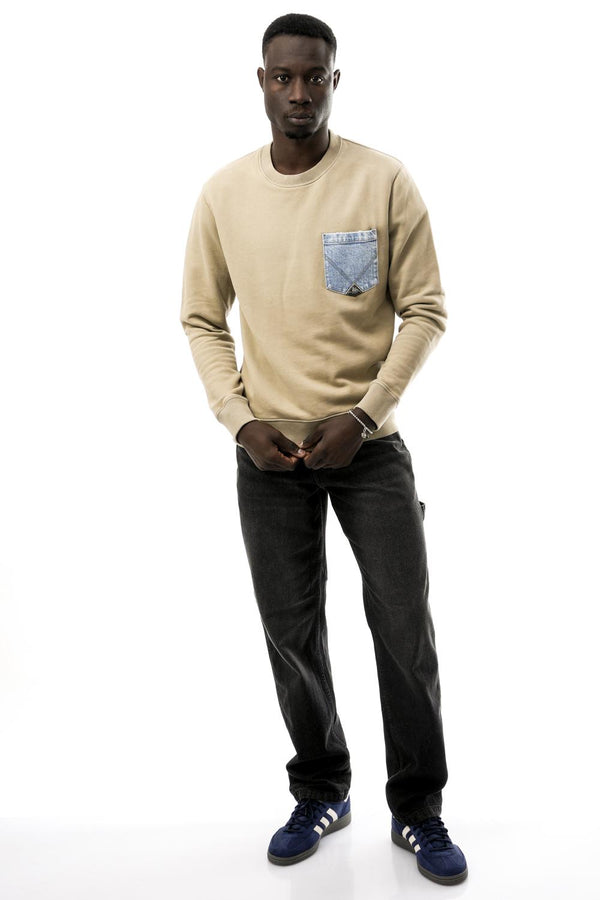 Felpa Uomo CREW NECK POCKET RRU90098 C0134 Roy Roger 