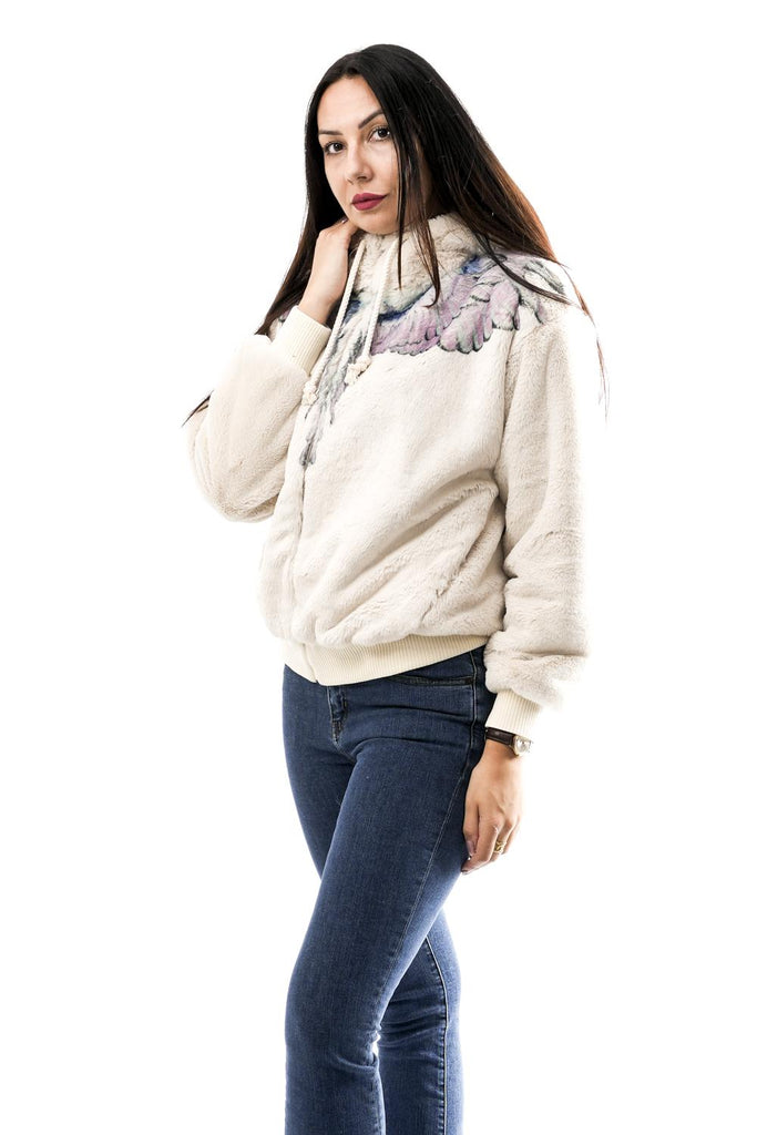 Giubbino Donna 25ICM30005 LATTE-PINK WINGS Marcelo Burlon County of Milan 