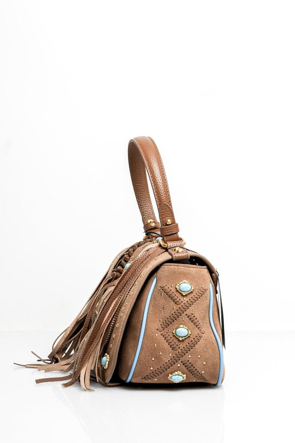 Borsa Donna JUNGLE STONES HAND BAG SUEDE+T.LEA+SYN MULTI CUOIO La Carrie 