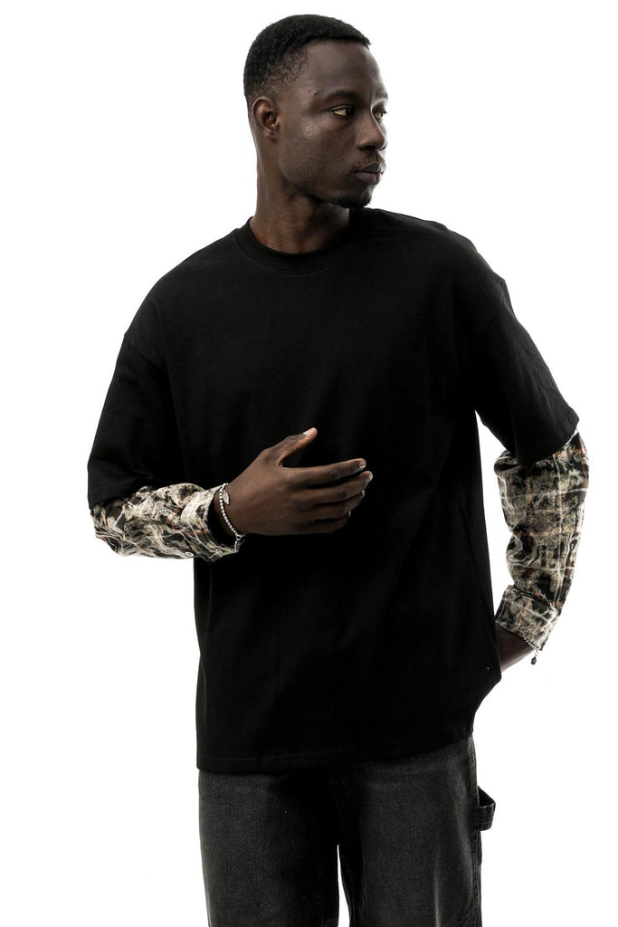 Maglia Uomo ACID LONG SLEEVE WASHED BLACK Acupuncture 