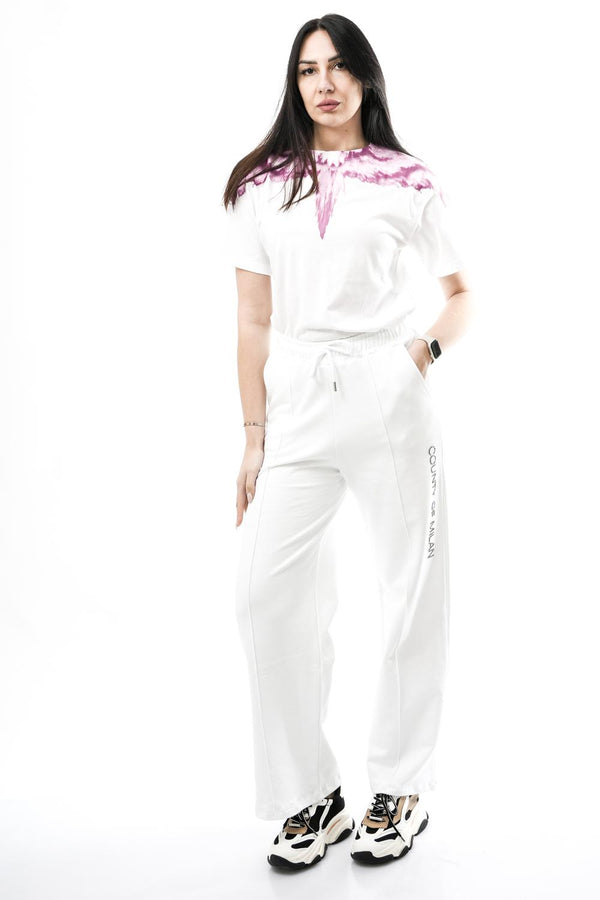 T-shirt Donna Marcelo Burlon County of Milan 26ECM30102 BIANCO_PINK EXPLOSION 26ECM30102 BIANCO_PINK EXPLOSION Marcelo Burlon County of Milan 