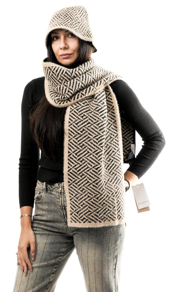 Sciarpa Donna LEAH.5002511 SAND GRAPHIC Rino & pelle 