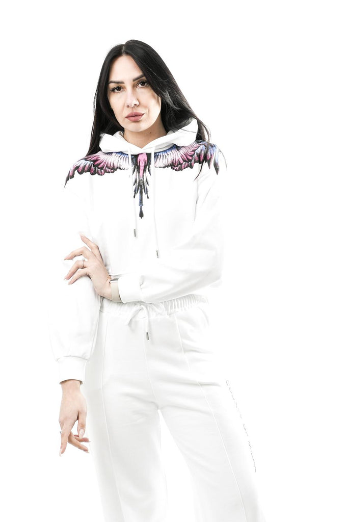 Felpa Donna Marcelo Burlon County of Milan 26ECM30100 BIANCO_WINGS MULTICOLOR CELEST 26ECM30100 BIANCO_WINGS MULTICOLOR CELEST Marcelo Burlon County of Milan 