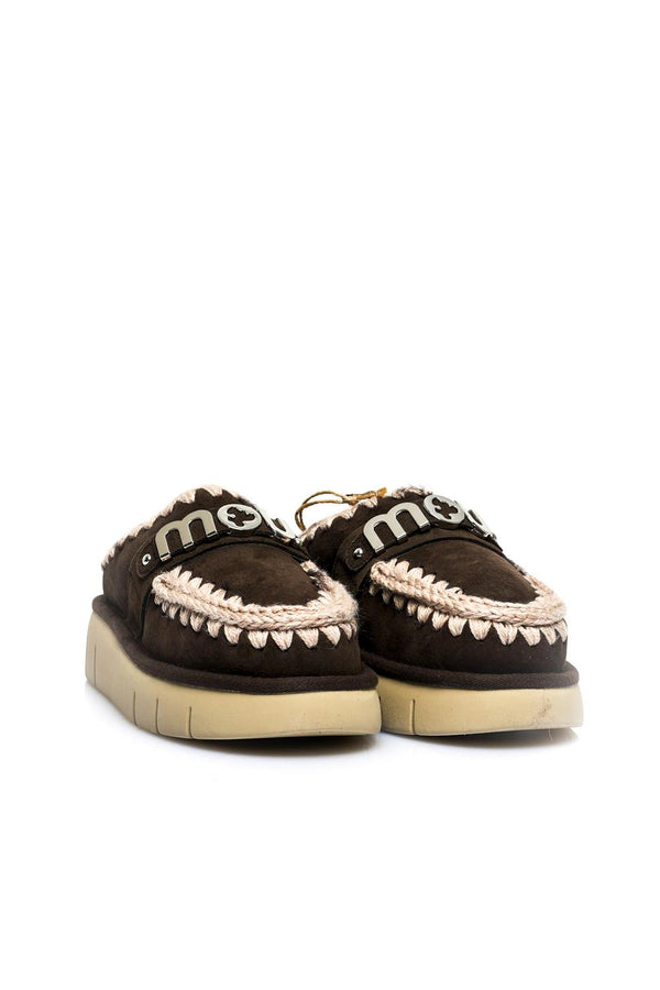 Ciabatta Donna Mou BOUNCE CLOG METAL LOGO MOCHA BOUNCE CLOG METAL LOGO MOCHA Mou 