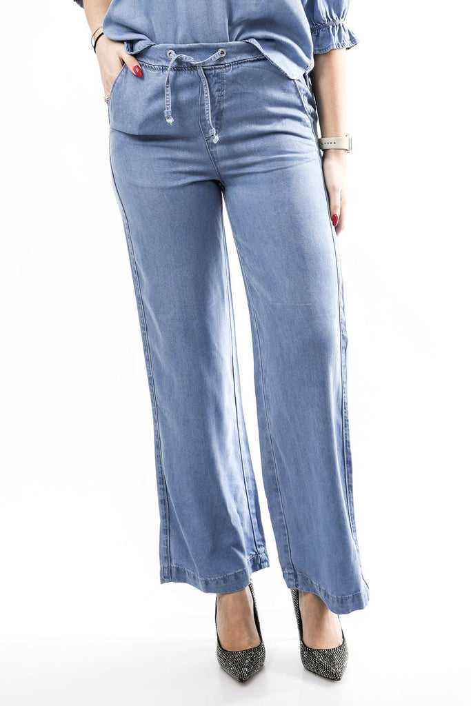 Jeans Donna ANETTEREGULAR.7002621 WASHED BLUE Rino & pelle 