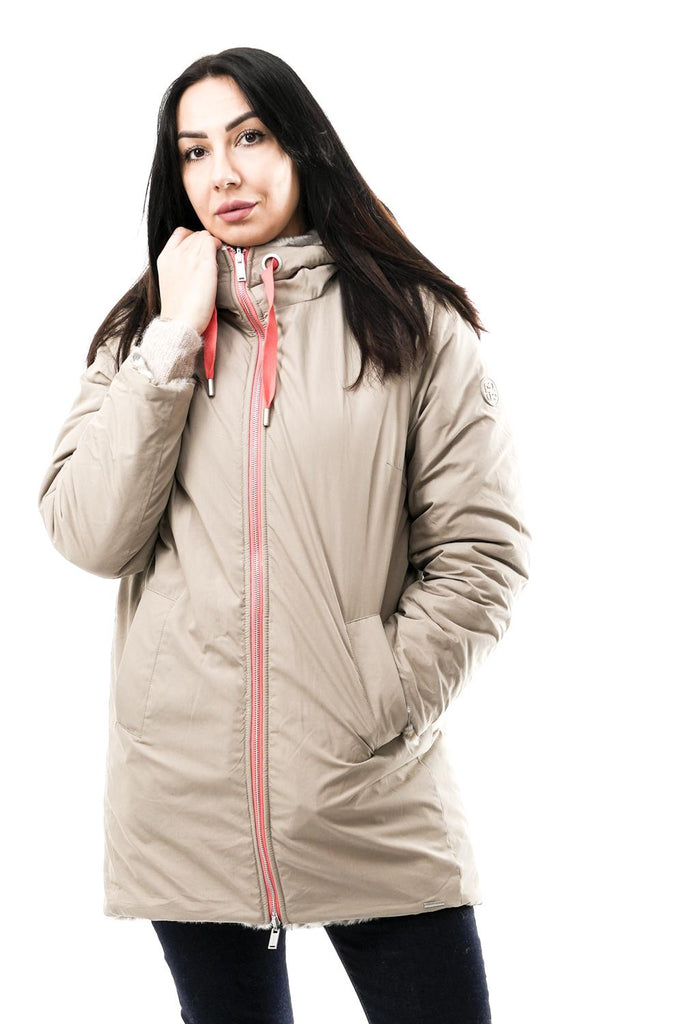 Cappotto Donna Rino & pelle JAVIN.7002512 LIGHT PEBBLE AND LEOPARD JAVIN.7002512 LIGHT PEBBLE AND LEOPARD Rino & pelle 