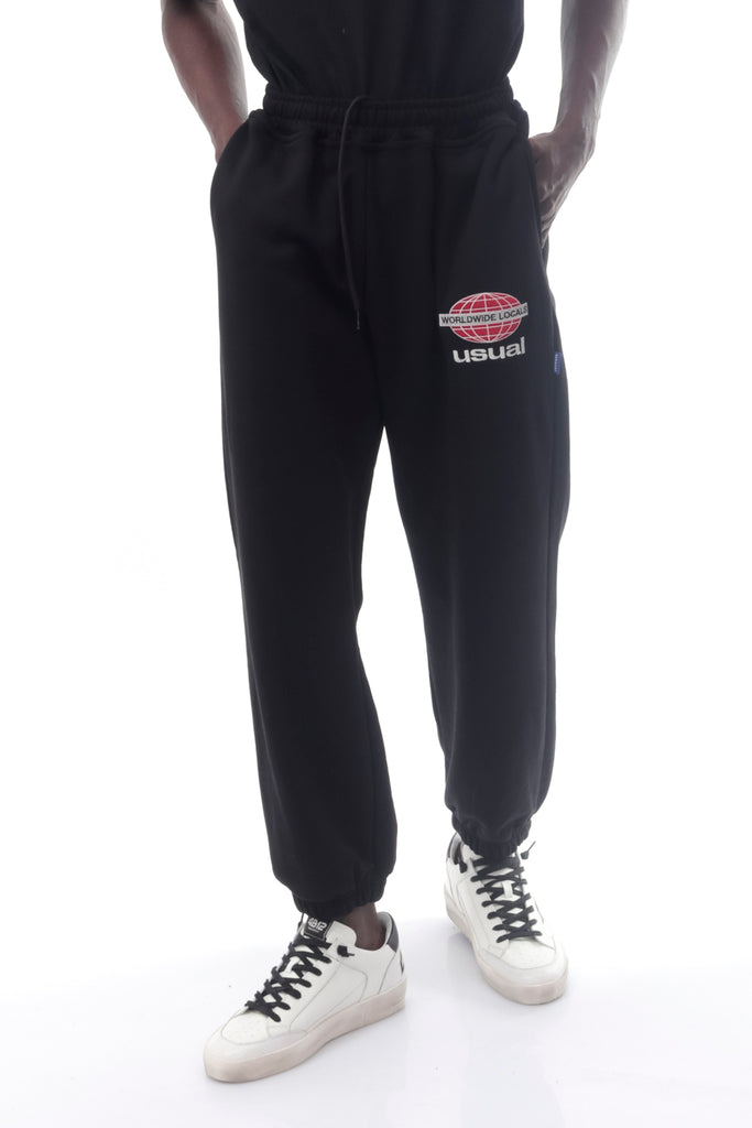 Pantalone tuta Uomo Usual WWL SWEATPANTS BLK - TFNY Boutique