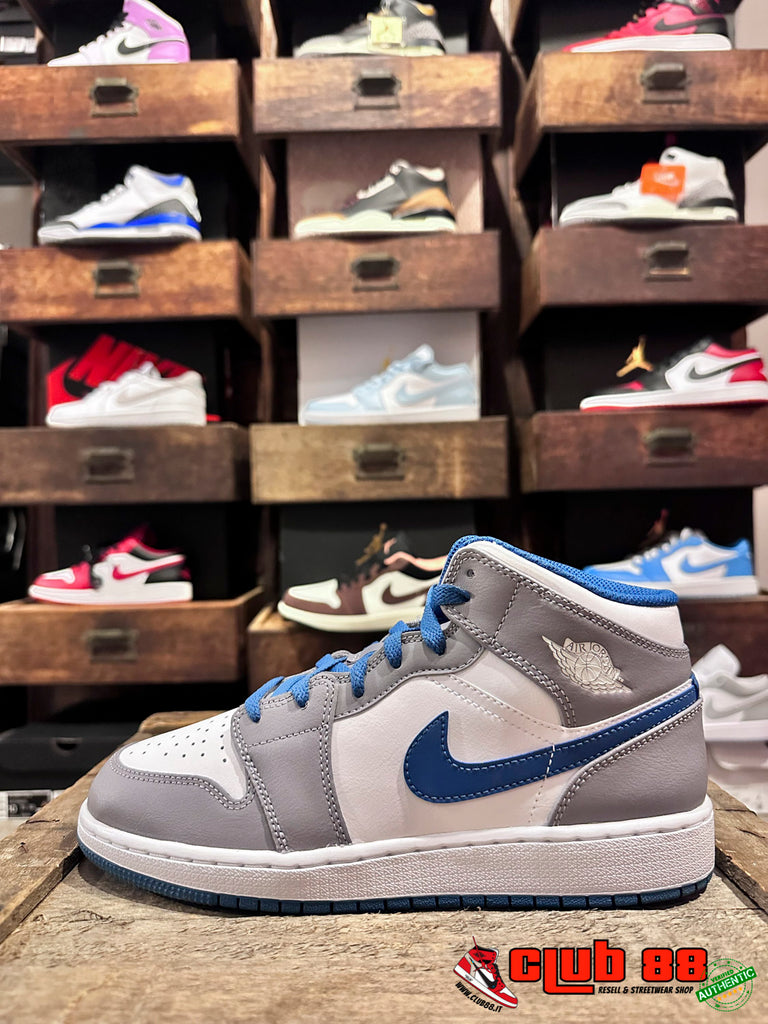 Sneakers Unisex Nike Jordan AIR JORDAN 1 MID DQ8423-014 TRUE BLUE - TFNY Boutique
